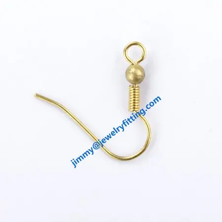 

Earring hook kidney earwire with beads spring fashion earring findings whole sale price color can be plated else