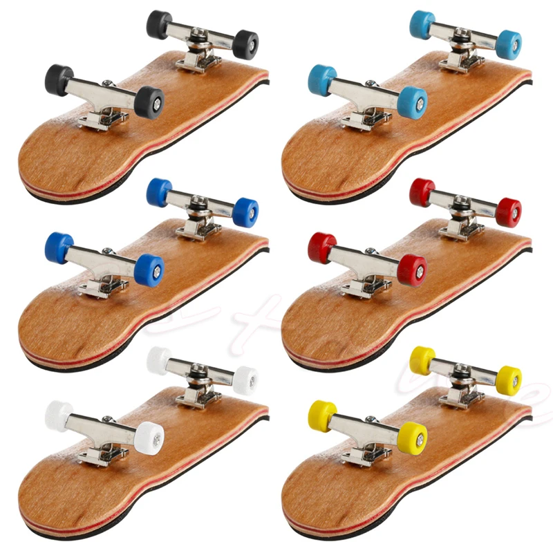 Basic Complete Wooden Deck Fingerboard Maple Wood with Bearings Grit Foam Tape Kids Toys for Boy