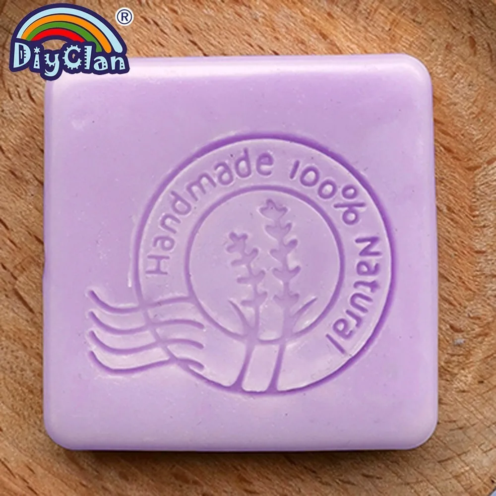 Lavender Acrylic Seal Crystal Transparent Natural Handmade Soap Stamp Handicrafts Chapter Statioery Household Supplies