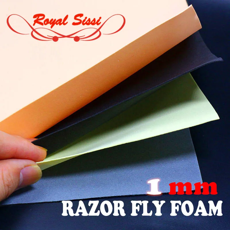 5 sheets razor fly foam fly tying 1mm ultra thin foam wings cut wrapped body EVA foam paper floating nymphs fly tying materials