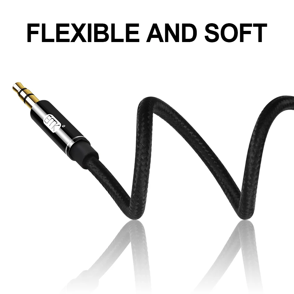 EMK 3.5mm Jack male to 3.5mm Female Aux Extension Cable Audio Cable Headphone Extension Cable Cord for Computer