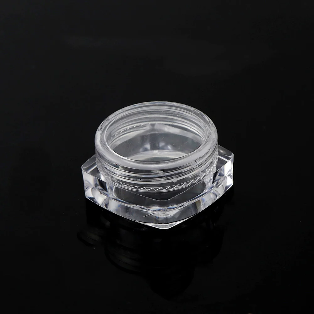 12Pcs/set Transparent Plastic Jewelry Bead Storage Box Small Square Bottom Round Container Jars Make Up Organizer Storage Boxes