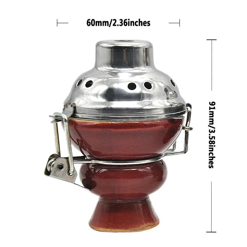 Ceramic Hookah Bowl with Wind Cover Shisha Sheesha Water Pipe Narguile Chicha Hookah Bowl tobacco Shisha Accessories