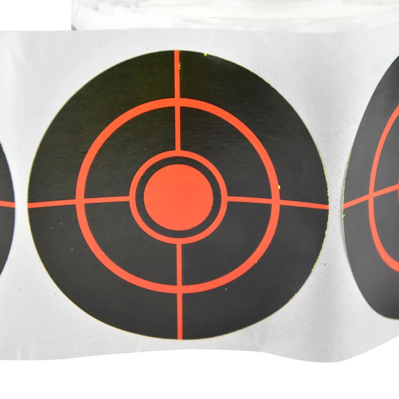 250pcs/1Roll Archery Target Paper Florescence Practicing Target Sticker 3inch Self-adhesive Target Paper Shooting Accessories