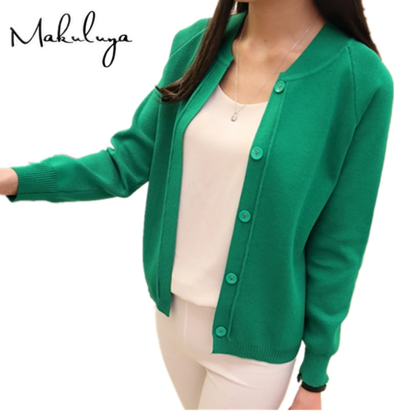 

Makuluya Autumn Spring Button New style Spring Women Cardigan Sweater Female O-Neck Knitted Coat Slim Sweater 13 Colors L6