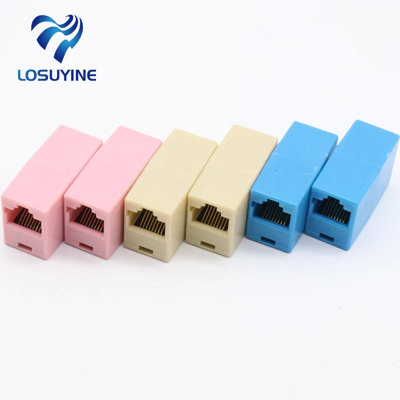 Imc Hot 10 Pcs RJ45 8P8C Dubbele Poorten Vrouwelijke Plug Telefoon Connector