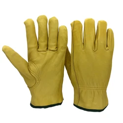 Gants de travail de sécurité en cuir de mouton pour hommes, gants de soudage, gants de protection de jardin, vêtements de sport MOTO, 4020Y