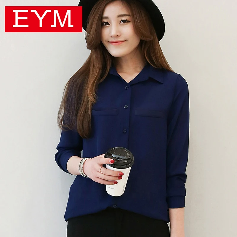 Brand Women Blouse 2023 New Casual Women\'s Long Sleeved Solid Shirt Plus Size Blouses Ladies Office OL Style Shirts Blusas