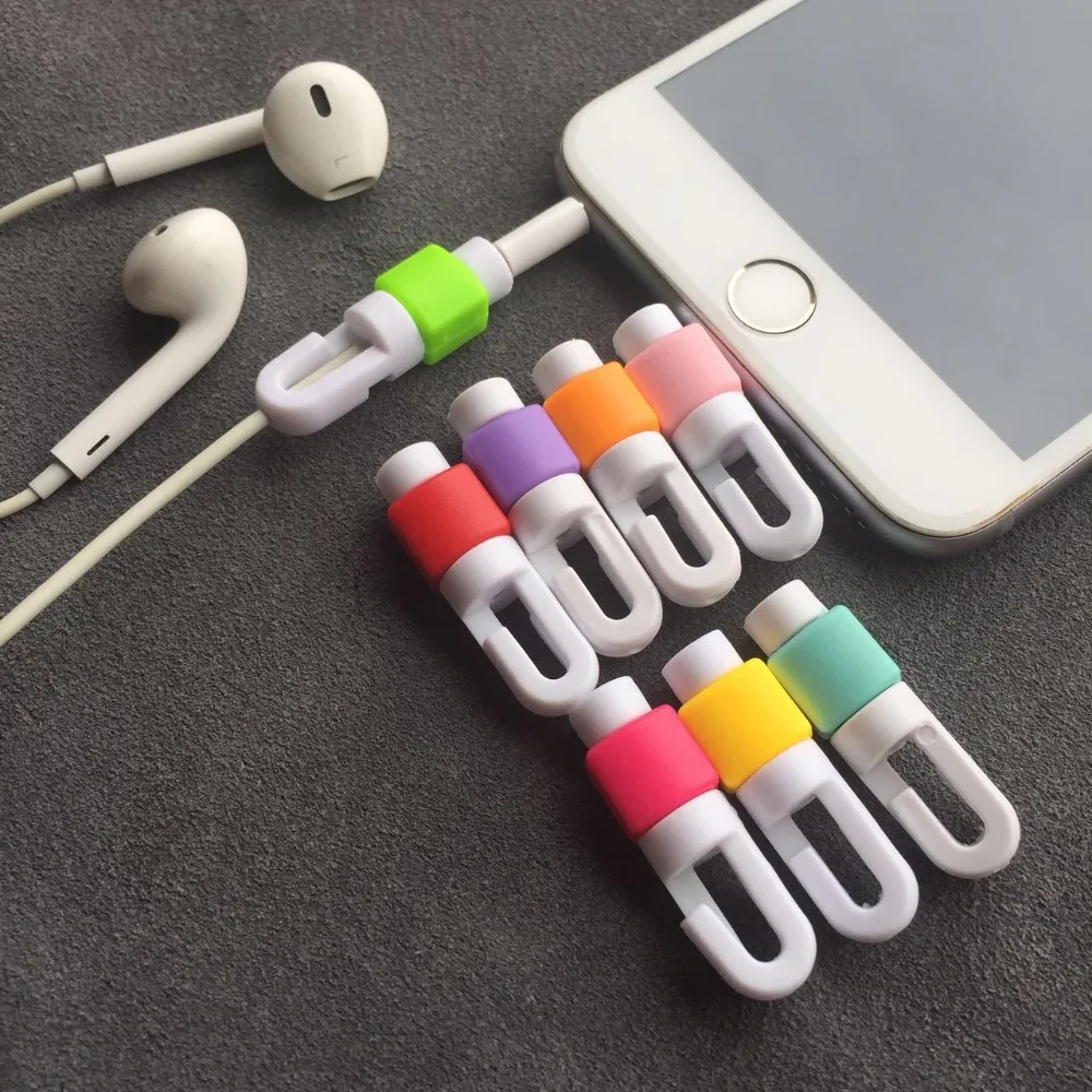 

Earphone Cable Protector For iphone earphones Wire organizer Earpods Cord Protector Protective Case Colors Bobbin Winder Cover