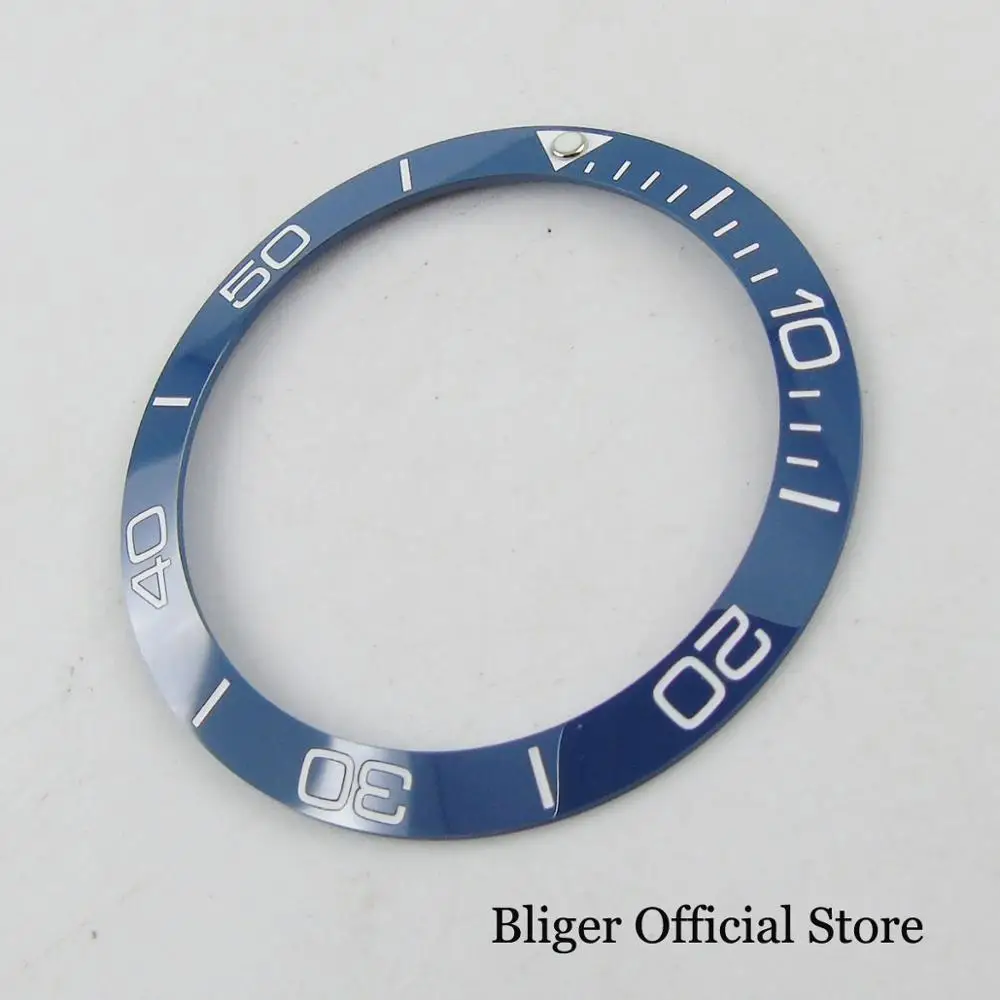 Outil de Réparation De montre Pièces 38mm Bleu Montre Lunette Insert D'anneau Adapté pour 40mm Mouvement Automatique