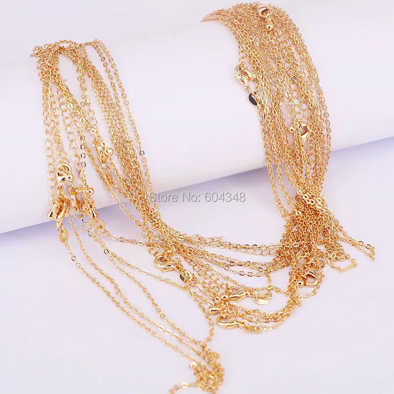 20pcs, Classic Basic Chain Metal Lobster Clasp Adjustable Necklace Fashion Jewelry Accessories