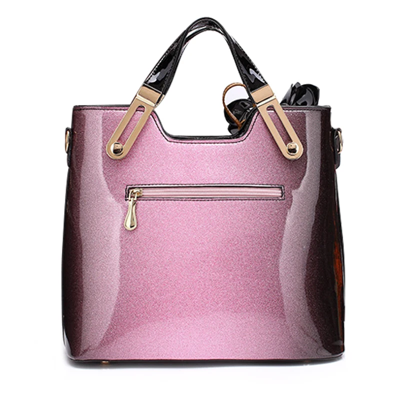 New Patent Leather Handbags Designer High Quality Women Messenger Bag Luxury Ladies Shoulder Bag Fashion Flowers Tote