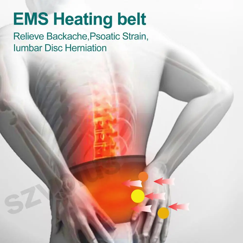 EMS Heating Belt Slimming Massage Electric Pulses EMS Trainer Muscle Stimulator Acupuncture Tens Physiotherapy Myostimulator