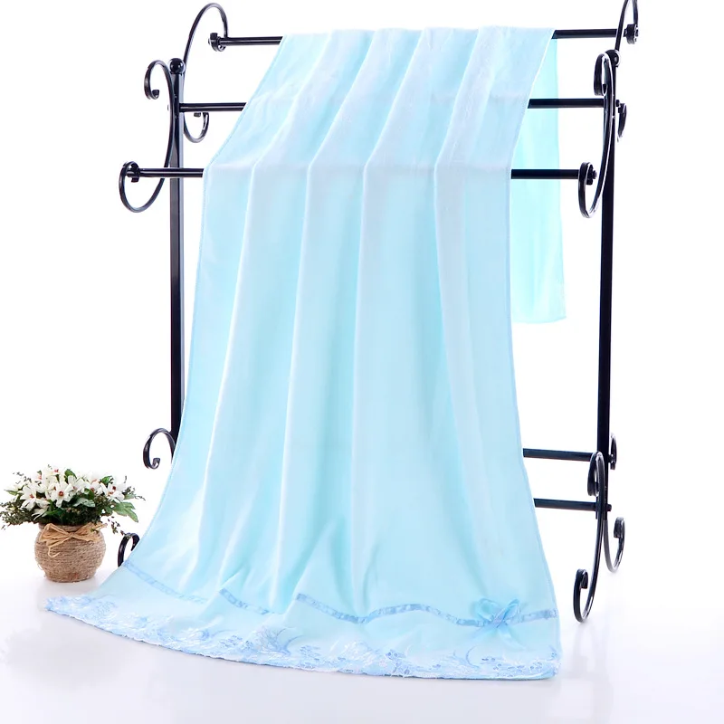 drop shipping 2pcs/set Microfiber Toallas Lace embroidery towel for Adult Serviette De Bain 1pc bath towel and 1pc hand towel