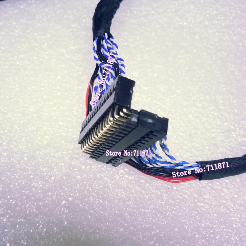 الزاوية اليمنى Lcd كابل الشاشة تمديد إطالة 50 سنتيمتر 30P 90 درجة شاشة خط تمديد الحبل صف مزدوج 30P موصل خط دوبونت