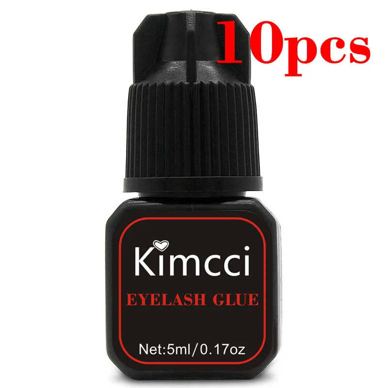 Kimcci 10pcs/lot Eyelash Extension Glue 2-3 Seconds Fast Drying Eyelashes Glue Pro Lash Glue Black Adhesive Retention Long Last