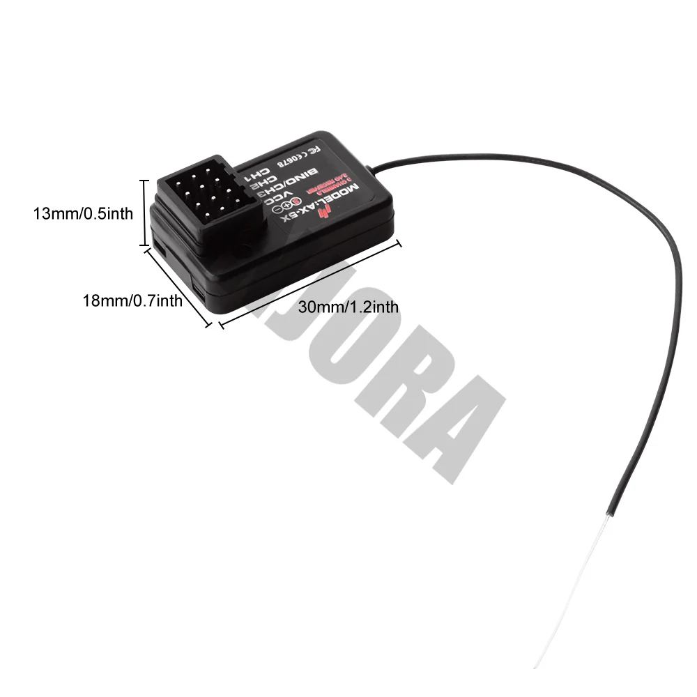 INJORA 2.4G 3CH RC Car Boat Receiver for AUSTAR AX5S RC Transmitter Controller