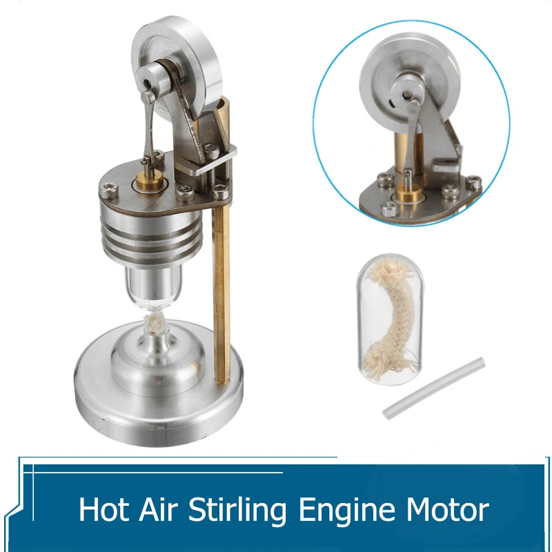 Mini Hot Air Stirling Engine Motor Model Electricity Generator Educational Toy