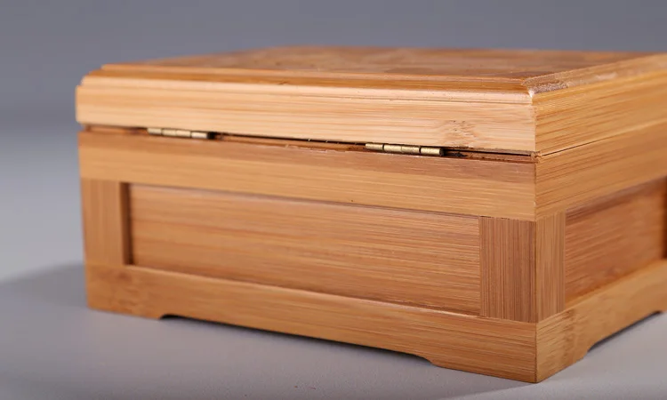 Bamboo Business Card Storage Box Wooden Jewelry Boxs Cotton Swab Key Storage Box Gift Storage Boxes & Bins