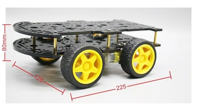 Smart Car Kit Intelligent Car Chassis 4WD Arduino Suite With Code Disk Speed DIY Rc Toy Remote Control 4 Motor Wheel