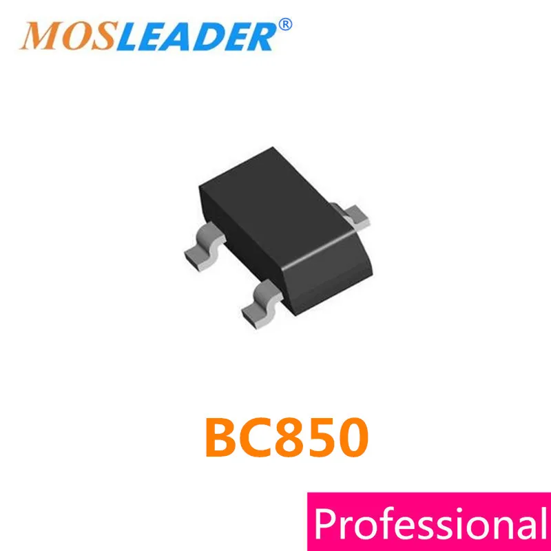 

Mosleader BC850 SOT23 3000PCS BC850B BC850C 100mA 0.1A 45V NPN BC850BLT1G BC850CLT1G High quality