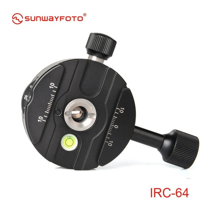 

SUNWAYFOTO IRC-64 Tripod Head Panoramic Indexing Rotator Quick Release Clamp with 4, 8, 12, 24 Detent Click Stops Arca