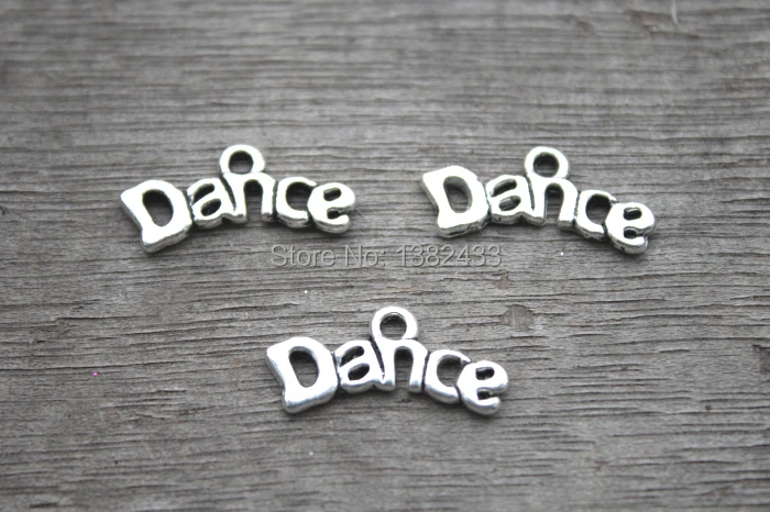 30pcs-Dance Charms, Antique Tibetan Silver Tone dance charm pendants 9x20mm