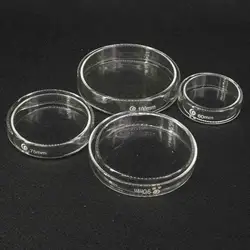 60/75/90/100/120mm  Borosilicate Glass Petri Culture Dish with Lids For Laboratory Bacterial Yeast Teaching