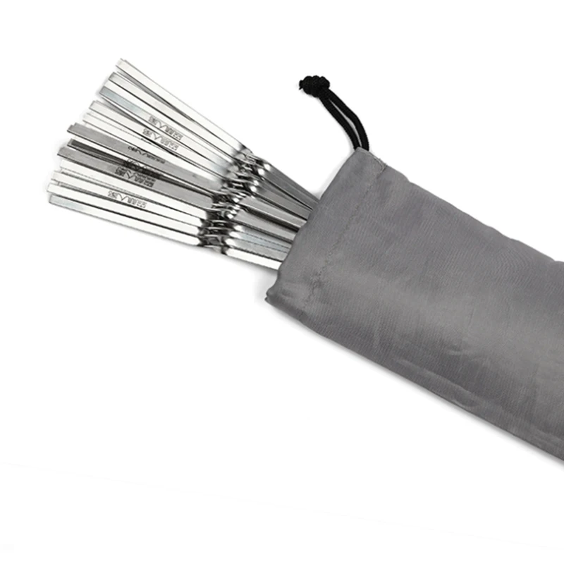 BBQ Skewer Bag 19.68\'\' 50cm Portable Oxford Cloth  Storage Bags for Barbecue Needle Roasting Fork Stick Camping BBQ Accessories