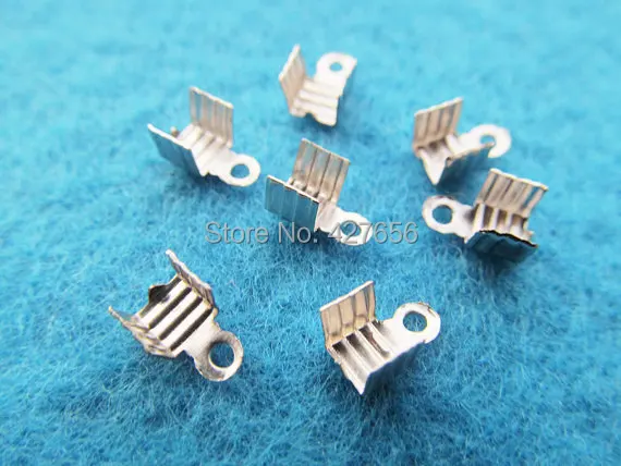 

1000pcs 4mmx7mm Silver tone/Antique Bronze Ribbon Leather Cord Crimp End Caps,Fastener Clasps,Connector,Crimp Beads,Jewellry