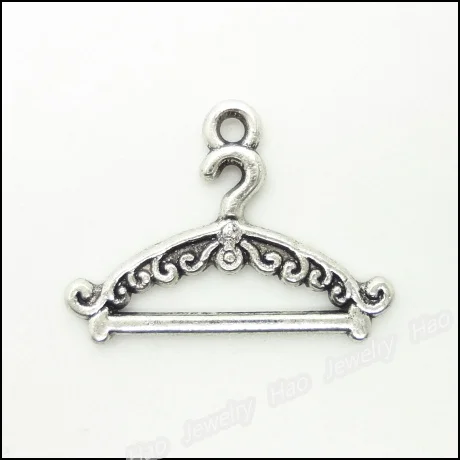 

50 pcs Vintage Charms Hanger Pendant Antique silver Fit Bracelets Necklace DIY Metal Jewelry Making