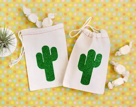 custom Glitter Cactus desert wedding Hangover Kit favor gift Welcome Bags Bachelorette bridal shower Cactus party gift bag