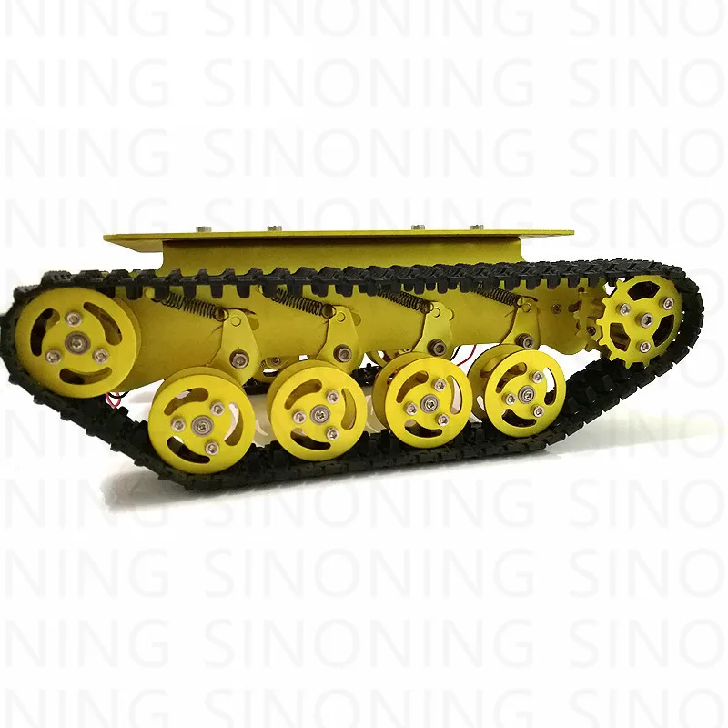 TS100 Robot Tank Chassis Shock Absorption Metal Caterpillar Suspension Crawler Caterpillar for Arduino 33GB520 6-12V MOTOR