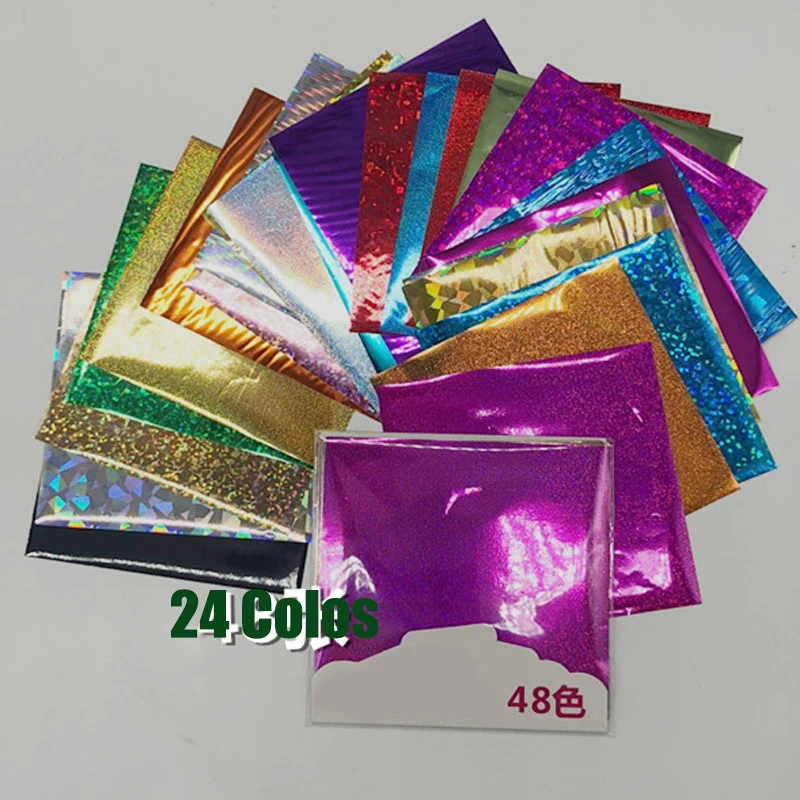 Ferro e laminador de papel com cola, 24 cores a laser para 48 peças, faça você mesmo, laminador