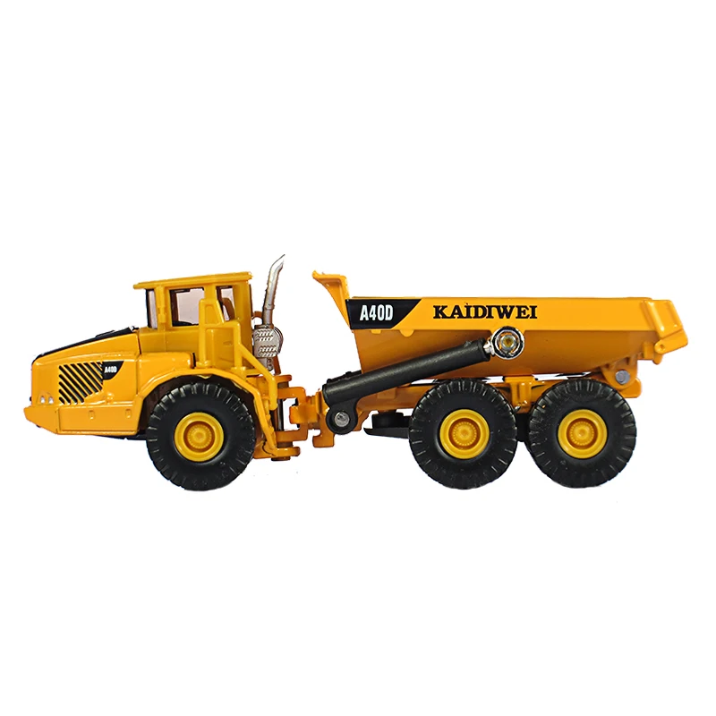 KAIDIWEI Alloy dump Truck Model 1:87 Engineering Truck Articulated Loading and unloading vehicle Collection gift