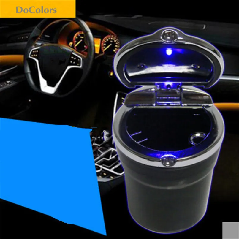 DoColors car ashtray with LED lamp case For LADA Vesta Granta 1300 Niva Samara Signet Priora Kalina Safarl largus vaz 2106-12