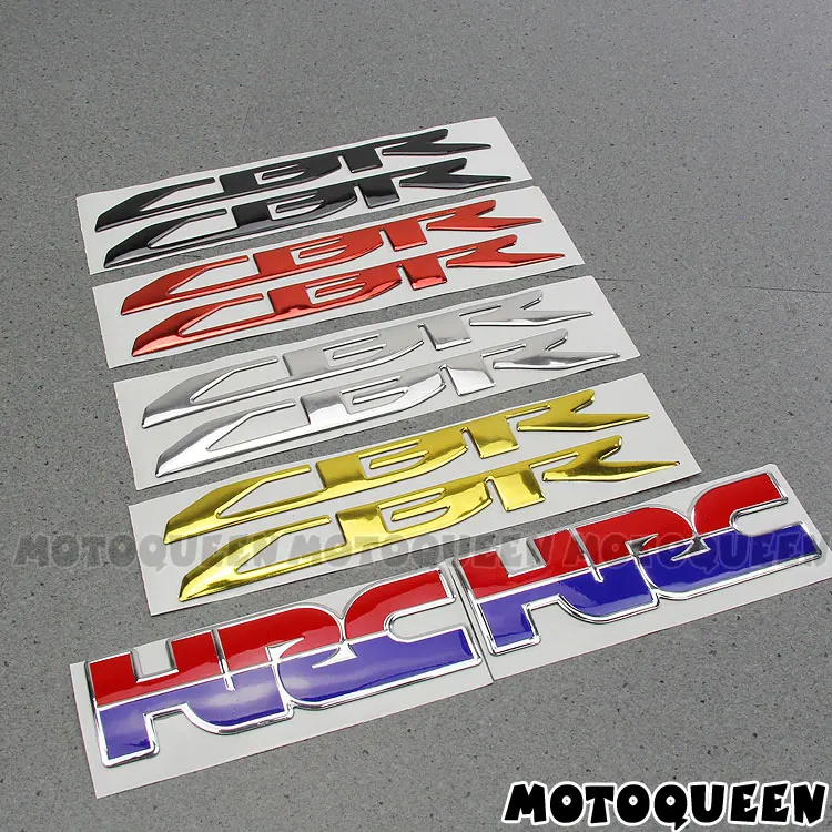 Motorcycle 3D Chrome CBR HRC LOGO Decals Fairing Label Stickers  For HRC CBR CBR1000RR CBR650F CBR600RR CBR500R CBR300R CBR250R
