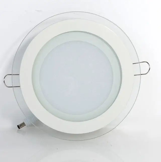 LED Panel Light Round Glass Panel Downlight 6W 12W 18W Ceiling Recessed Lights SMD 5630 LED Paine Lamps AC85-265V