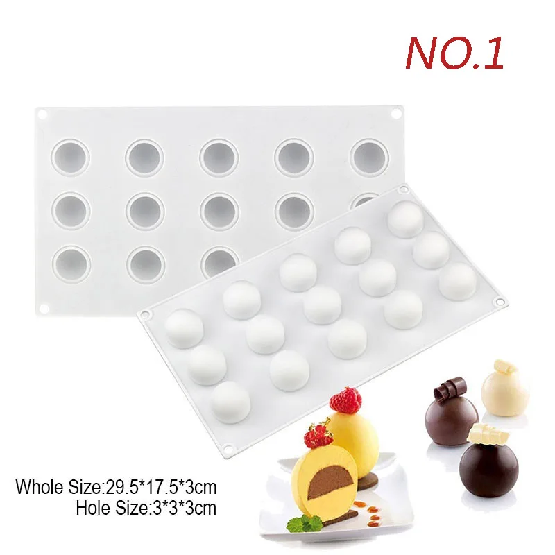 DIY Cake Mold 3D Silicone Molds for Baking Dessert Mousse Kitchen Bakeware Tools Art Cake Form Tray Mould