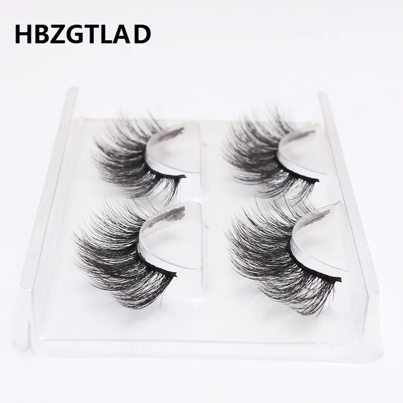 HBZGTLAD 2 pairs natural false eyelashes fake lashes long makeup 3d mink lashes eyelash extension mink eyelashes for beauty 758