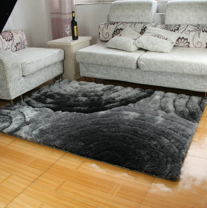 3d carpet 300d solid color gray black 1.2mx1 . 7m