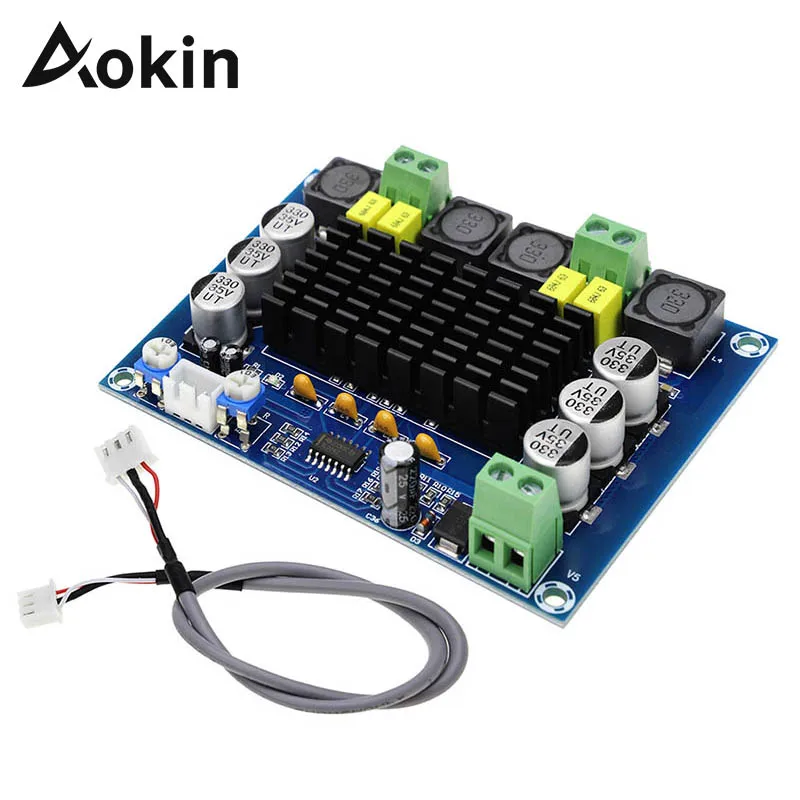 

Aokin XH-M543 High Power Digital Amplifier Board TPA3116D2 Audio Amplifier Module Dual Channel 2*120W DC12-26V stereo amplifier