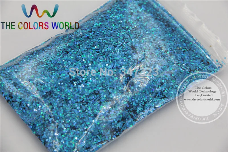 1.0MM  Laser Blue  Dazzling Hexagon  Spangles Hot Selling Colorful Glitter for sewing,