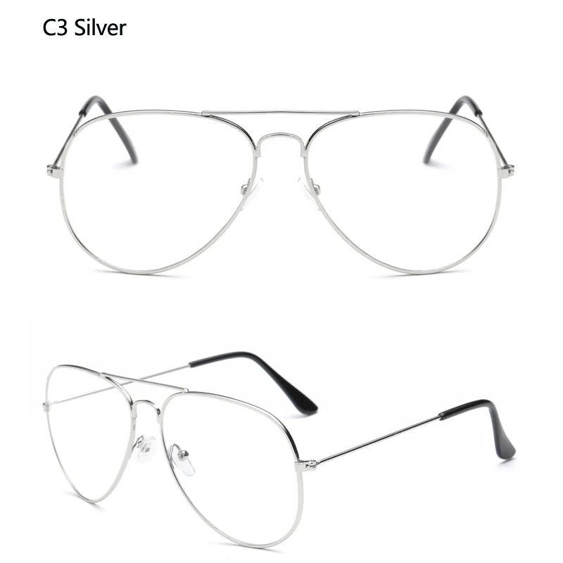 Fashion Vintage Metal Twin-Beams Glasses Women Optical Eyewear Frame Men Brand Eyeglasses Frames Gold Shield Frame Clear Glasses