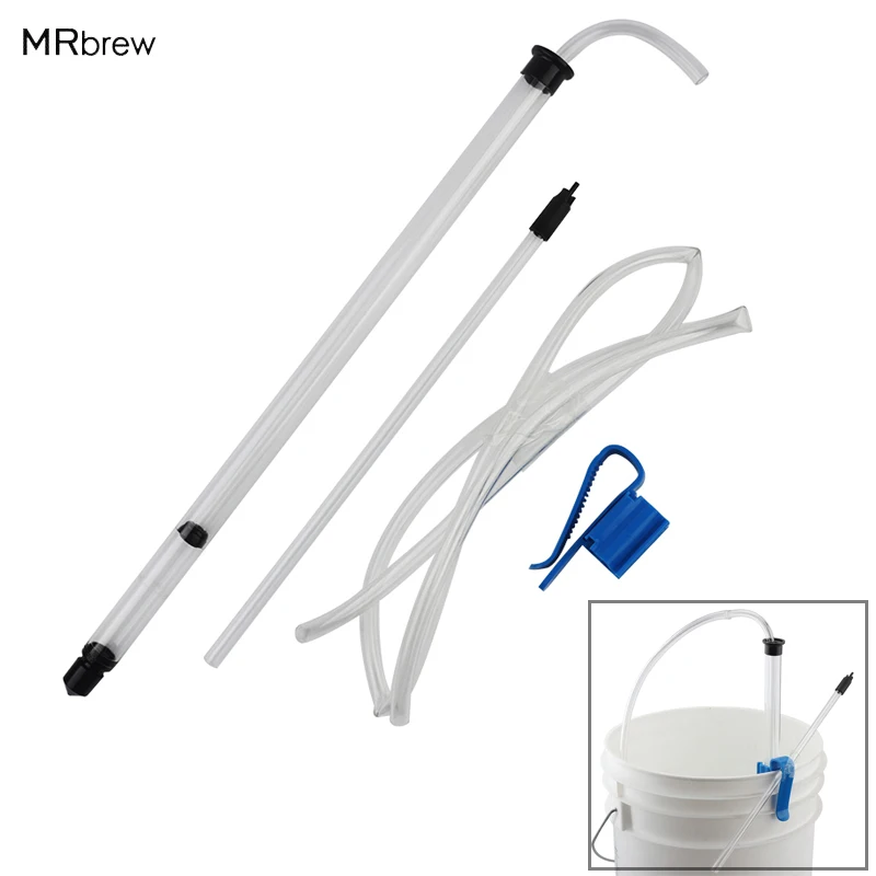 2021 Newest Auto Siphon Racking Cane For Beer Wine Bucket Carboy Bottle,45cm Filling Tools With Tubing & Clamp Homebrew