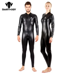 HXBY Waterproof Swimsuit Men Full Body Plus Size Swimwear Women One Piece Competitive Swimming Suit For Women Winter Swim Suit