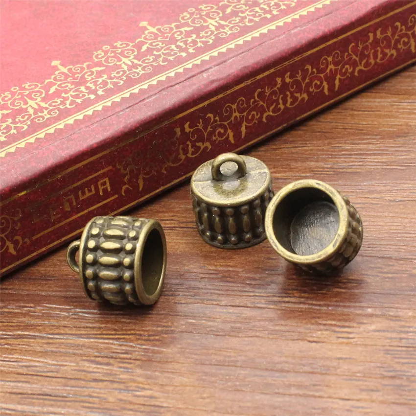 Onebeading Fit 8mm Cord Crimp End Caps Buckle Tips For Necklace Bracelet Ropes Cords DIY Accessories Approx 11x12mm 20pcs K00518