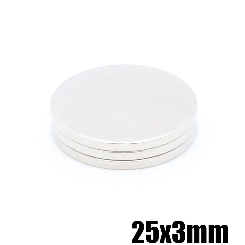 10Pcs 25x3 mm N35 Super Strong Craft Magnet Rare Earth Disc Permanet Neodymium Magnets 25*3 mm powerful magnetic magnets