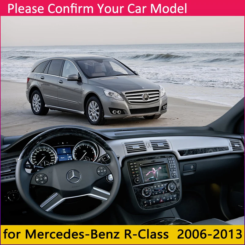 for Mercedes Benz R-Class 2006~2013 Anti-Slip Mat Dashboard Cover Sunshade Dashmat Accessories R-Klasse R280 R300 R320 R500 R63