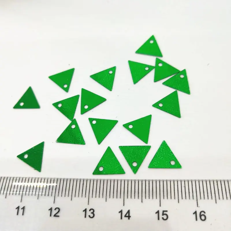 LNHOME 50g 9mm Triangular Shape Loose Flat Sequins Sewing For Crafts Spangle Sequin Loose Accessories Green